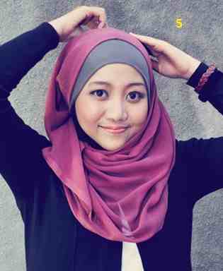 cara memakai jilbab segi empat
