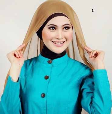 cara memakai jilbab segi empat