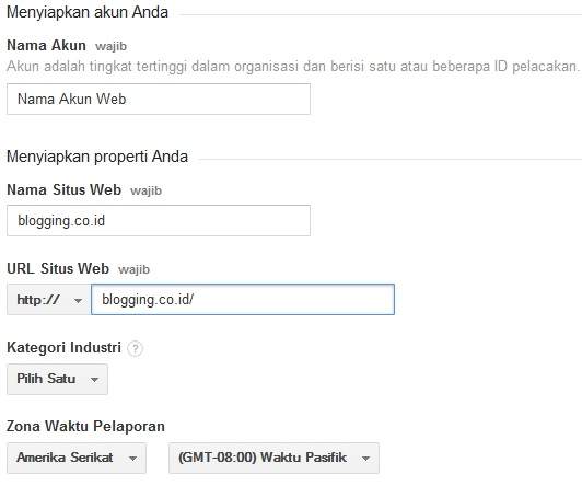 setting google analytic di web