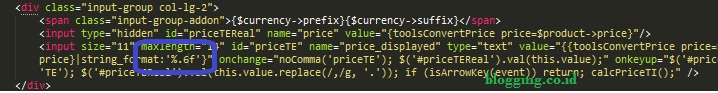potongan code price tpl prestashop